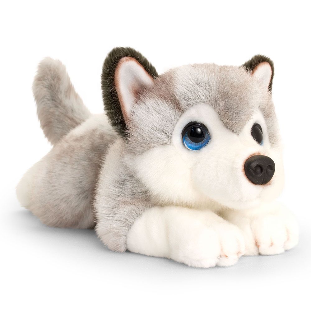 Keel Toys, Плюшено легнало куче, Хъски, 32 см