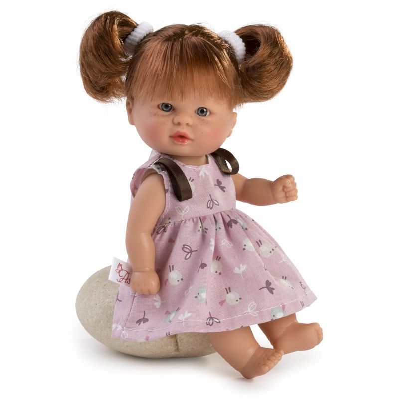 Bomboncin, Кукла-бебе Тита, с розова рокличка, 20 см, Asi