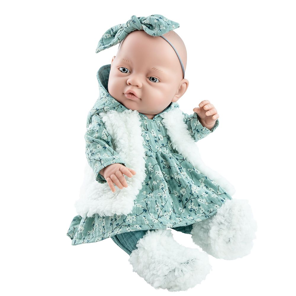 Paola Reina, Кукла бебе Бебита, със синя рокличка, 45 см
