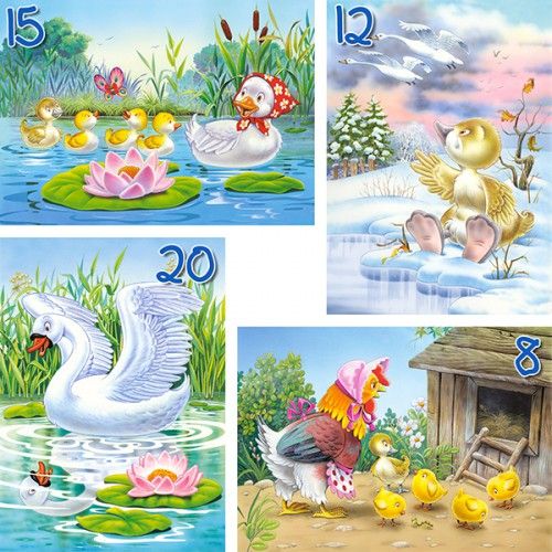 Castorland, Грозното пате, пъзел с 8, 12, 15 и 20 чаcти