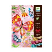Комплект за рисуване с брокат, Пеперуди