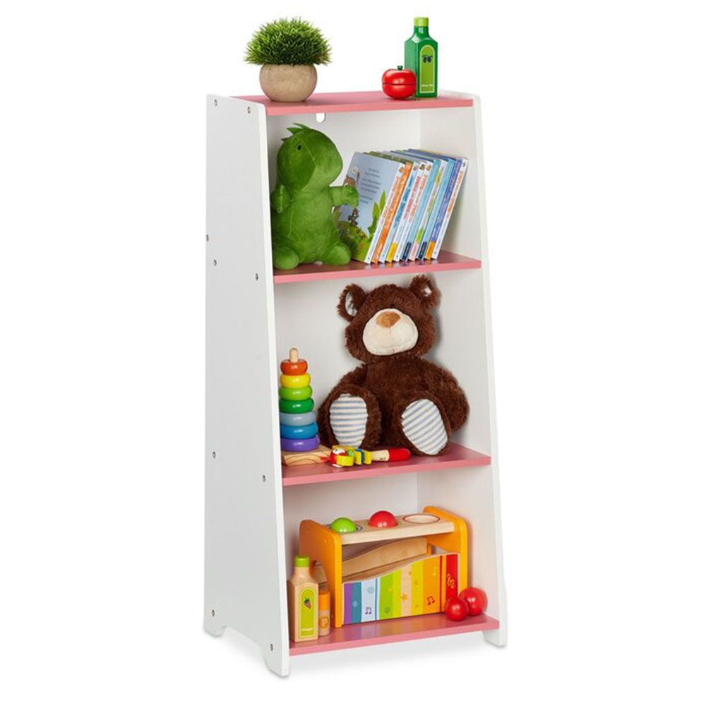 Детски стелаж с 3 отделения,  Розови стъпки