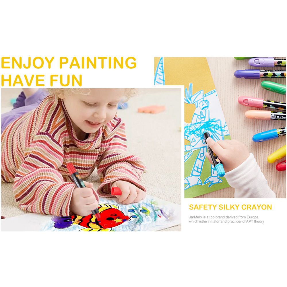 Миещи се пастели с дръжки за най-малките, Бебето Ру, 12 цвята