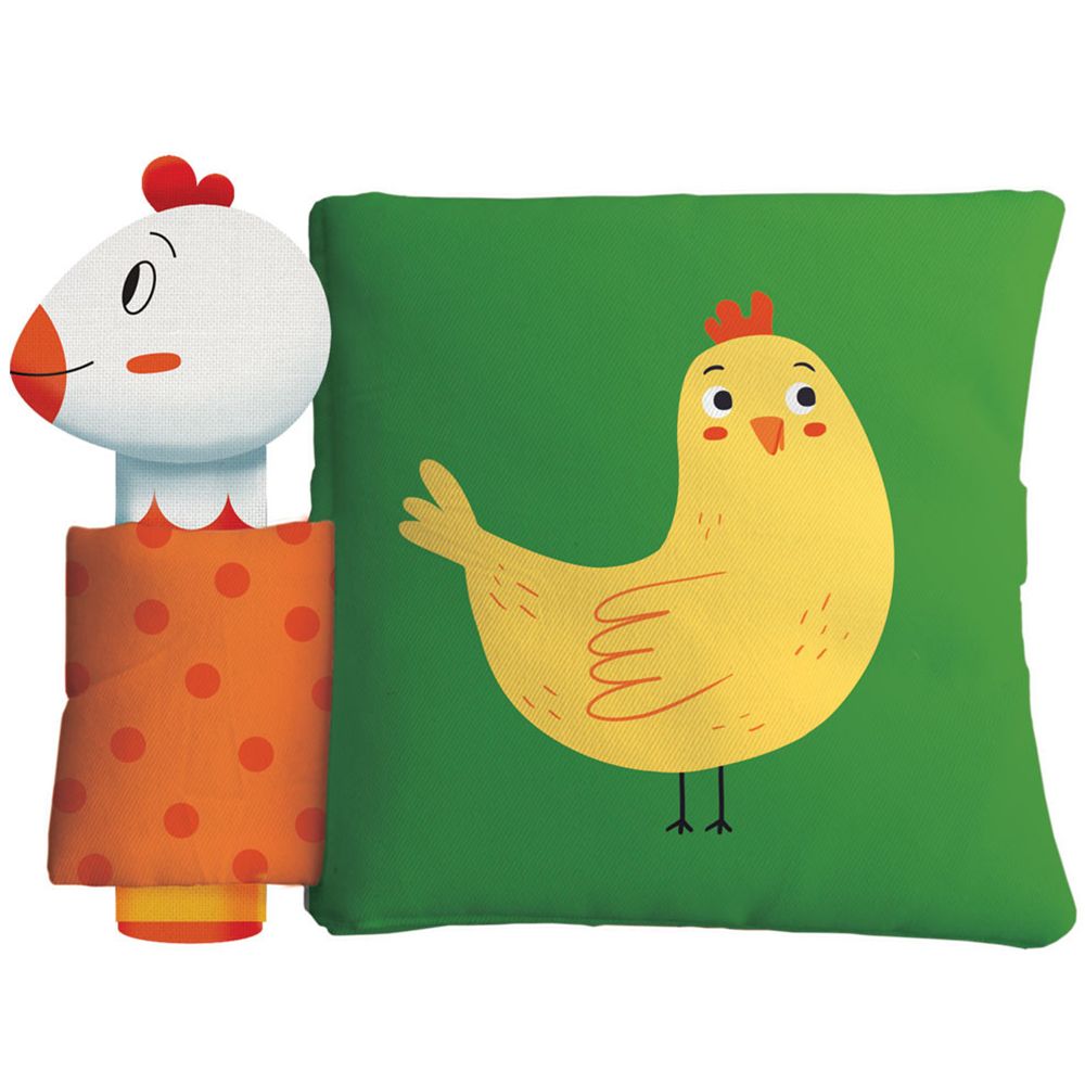 Издателство Фют, Кокошката и пиленцето-шумоляща книга от плат с пискалка