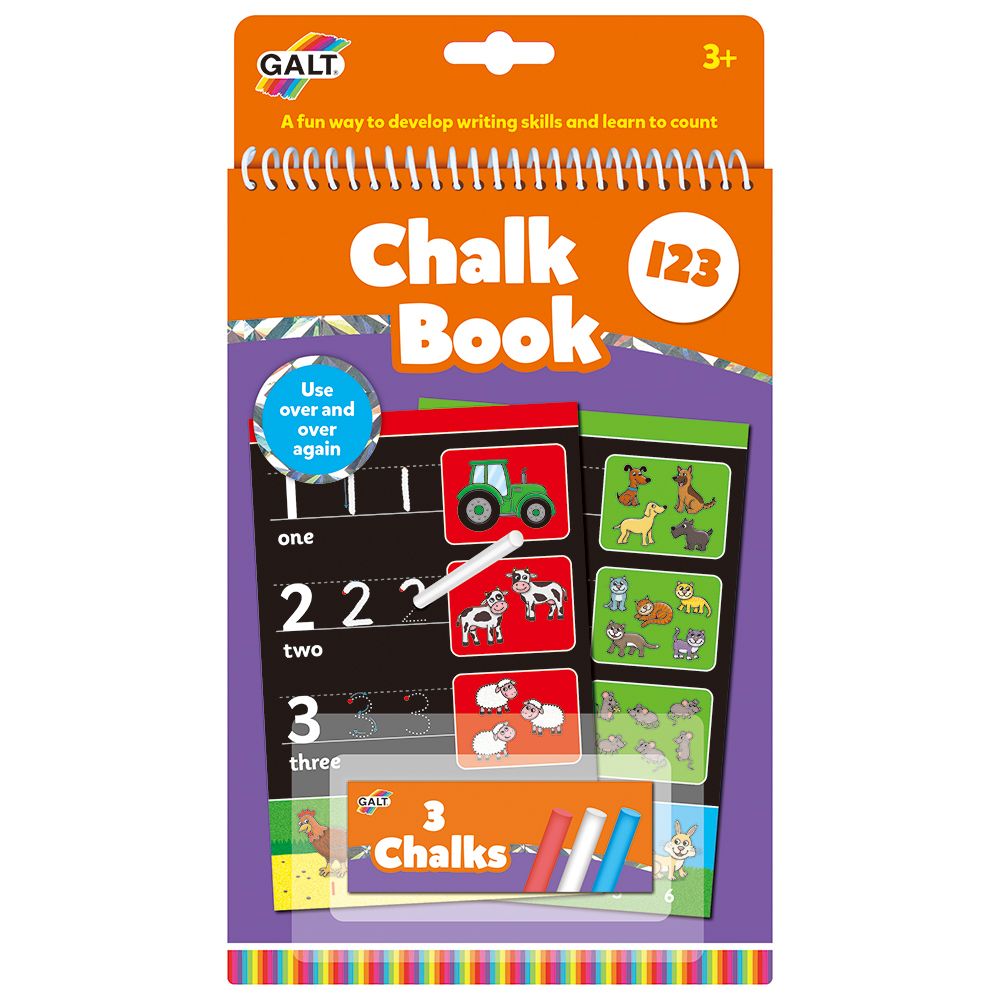 Galt Toys, Книжка за рисуване с тебешири, Цифри