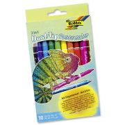 Двустранни флумастери, 10 цвята