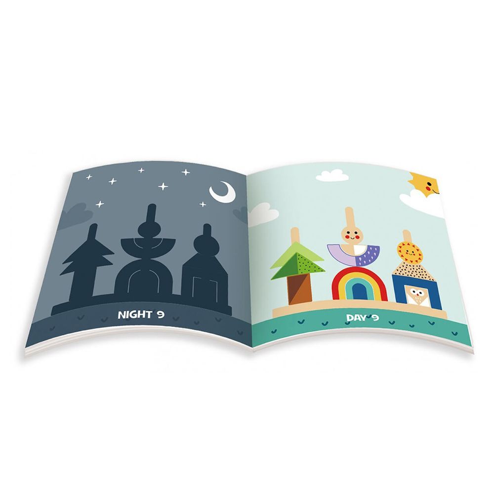 Дървена игра със сенки, за подреждане и нанизване
