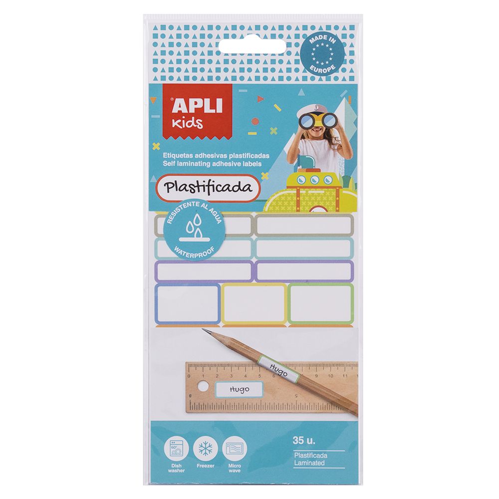 Apli kids, Ламинирани етикети, 35 броя