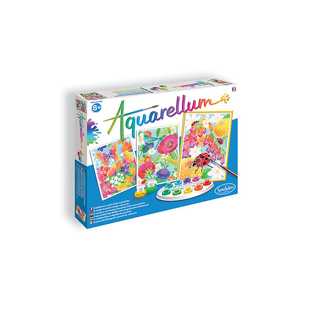 SentoSphere, Aquarellum, Комплект за рисуване с акварелни бои, Танцът на цветята