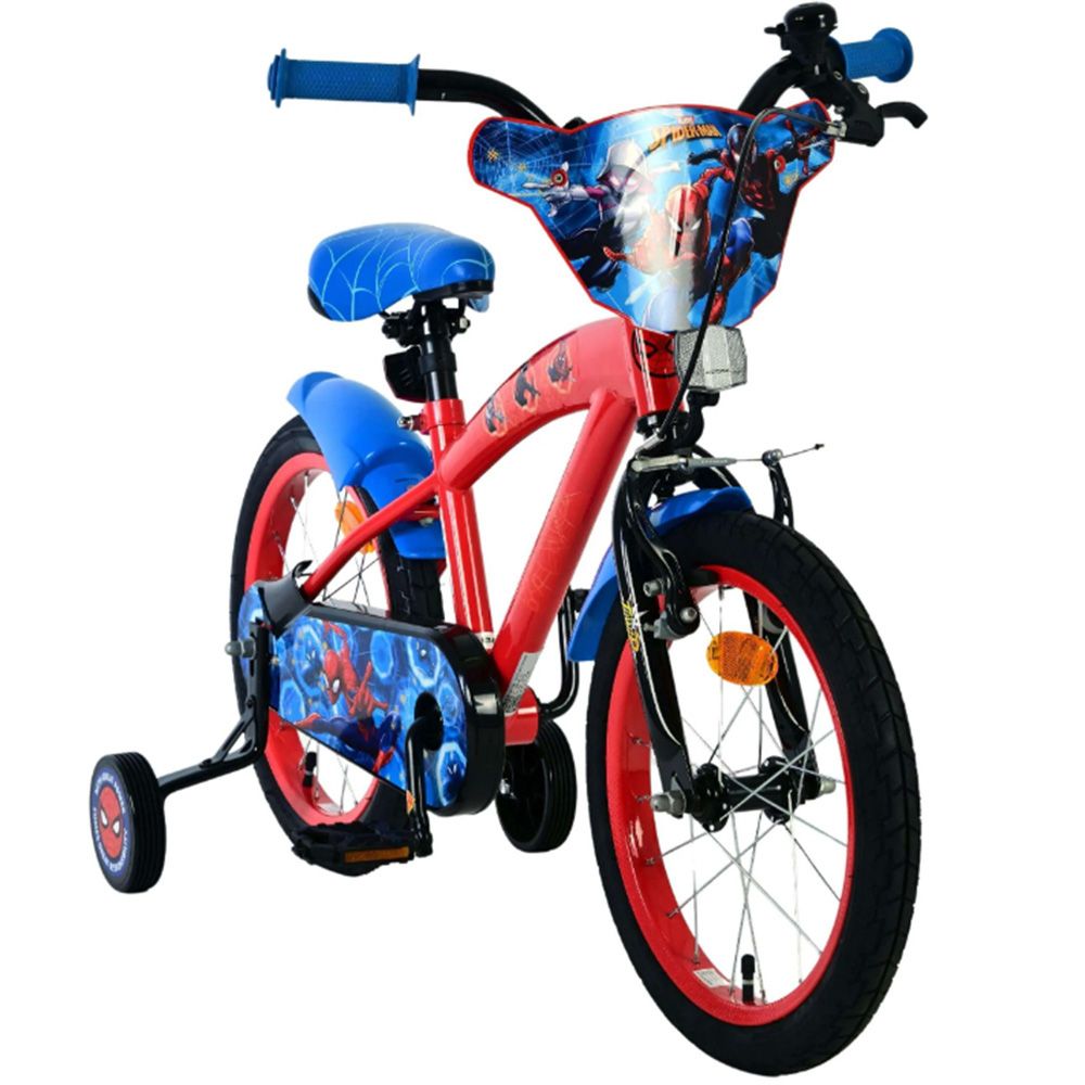 Детски велосипед с помощни колела, Marvel Spiderman, 16 инча