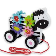 Зебра със зъбни колела за дърпане