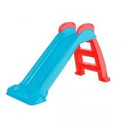 Детска пластмасова пързалка, синьо и червено