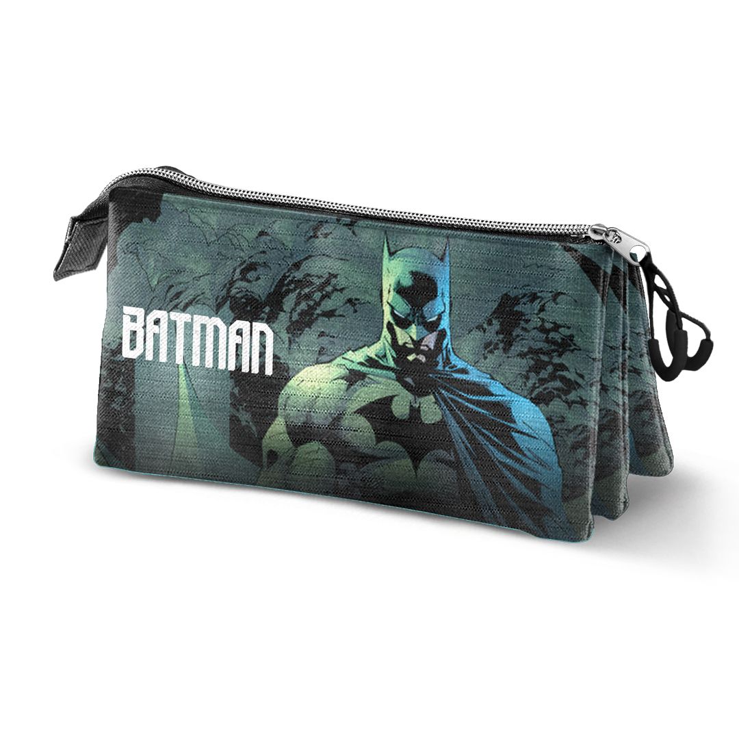 Fan Triple Pencil Case, Триъгълен ученически несесер, Батман, Аркхам, Karactermania