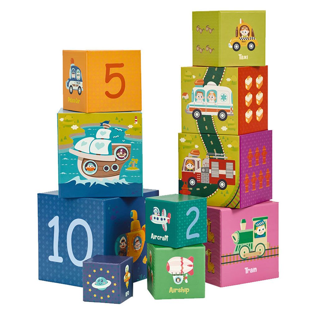 Classic world, Кула от картонени кубчета за най-малките, Превозните средства