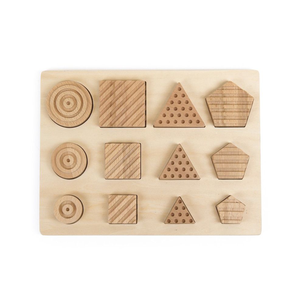 Andreu toys, Сензорен пъзел от натурално дърво, Форми