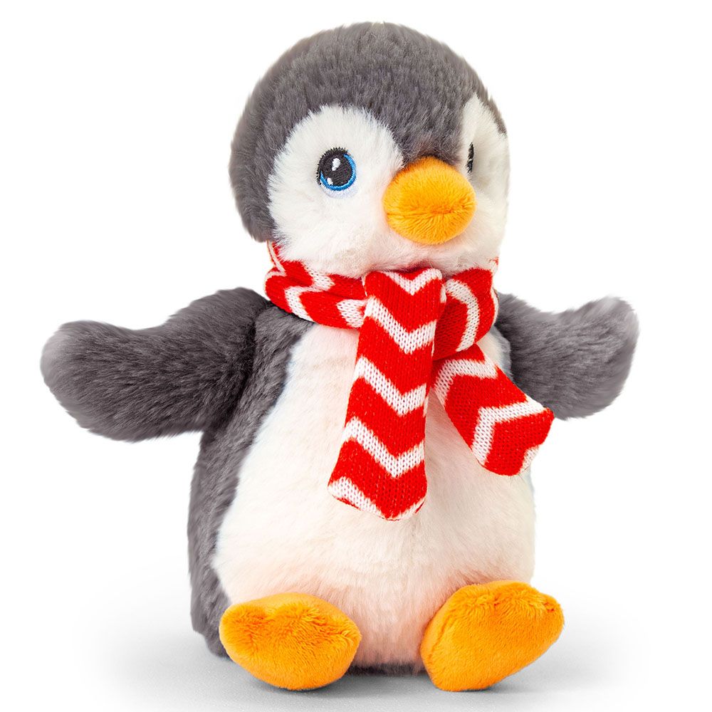 Keeleco, Пингвин с шалче, плюшена коледна играчка, 25 см, Keel Toys