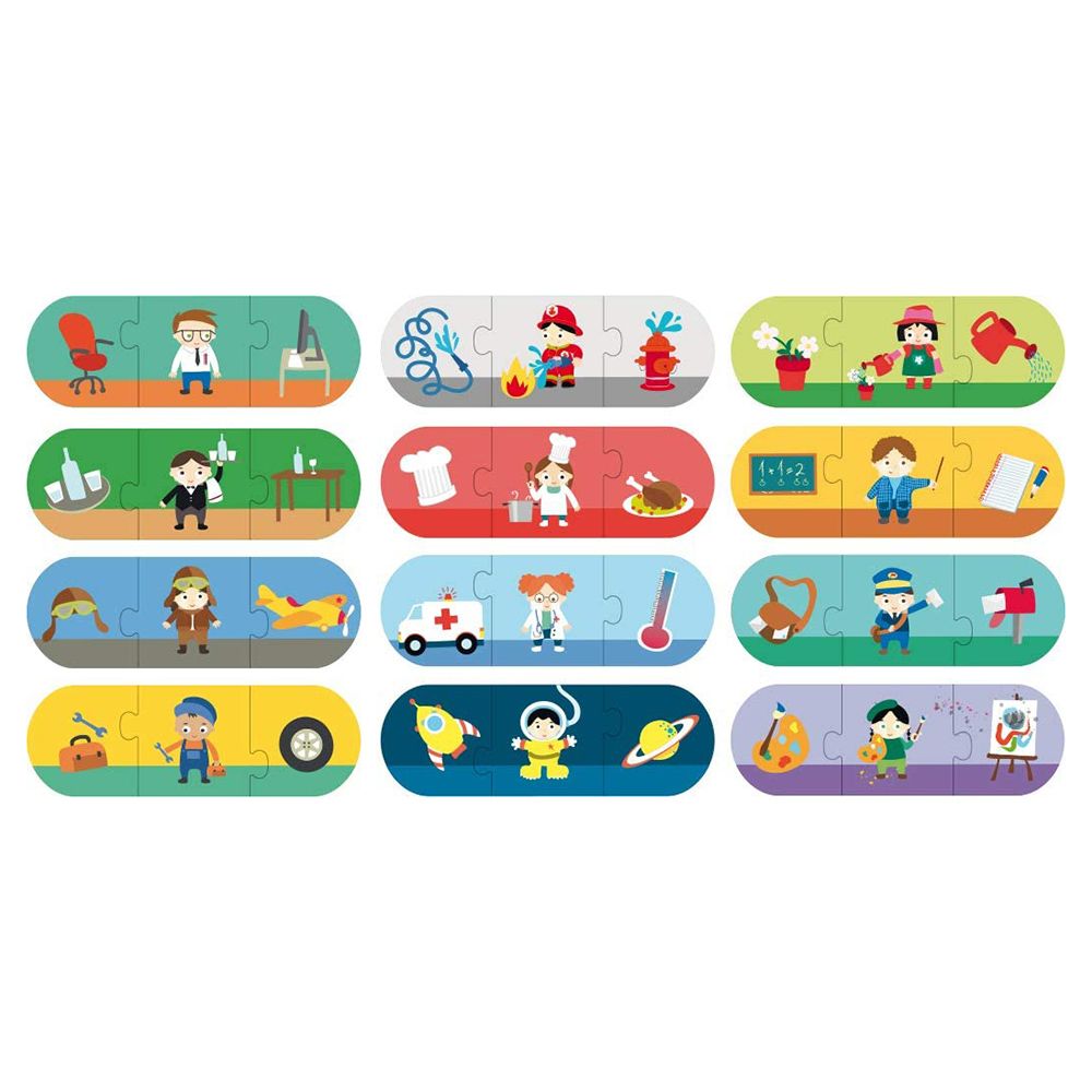 Образователен пъзел, Професиите, 36 елемента