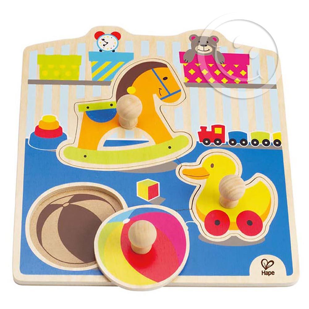 Hape, Дървен пъзел с дръжки и подсказка, Моите играчки