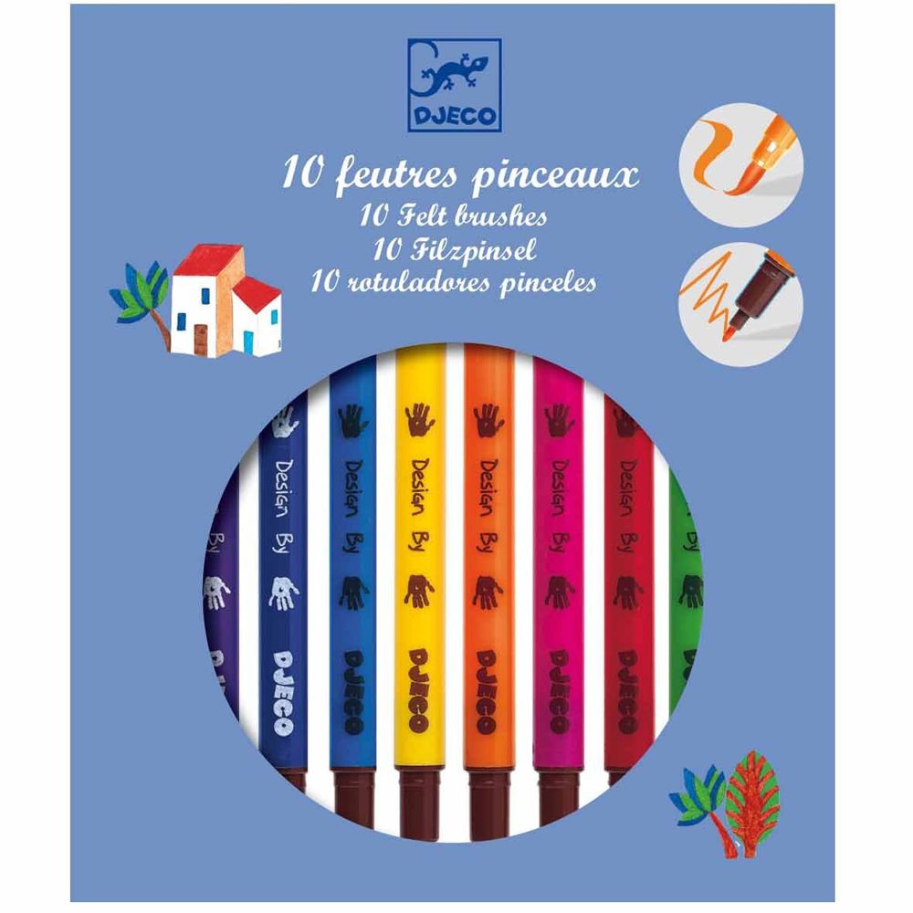 Djeco, Флумастри, Класически цветове, 10 броя
