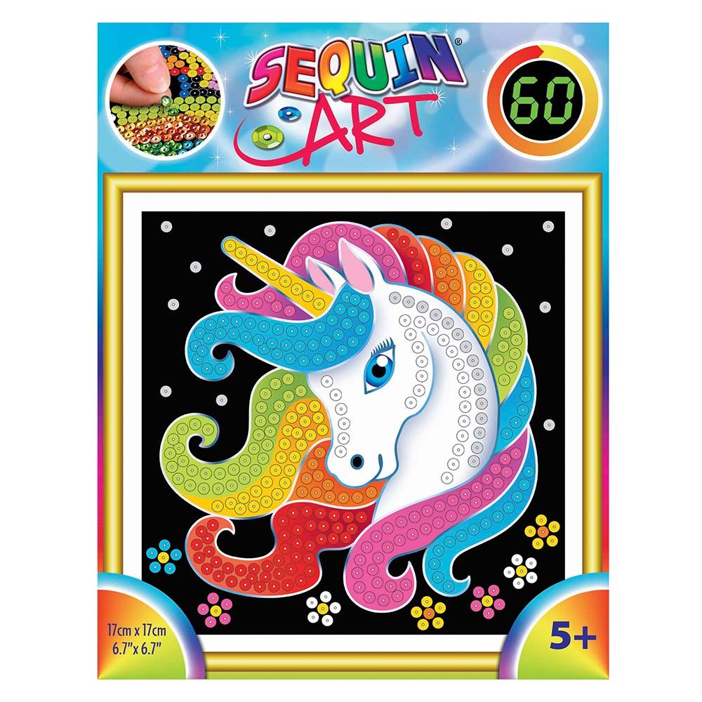Sequin art, Изкуство с пайети за 60 минути, Еднорог