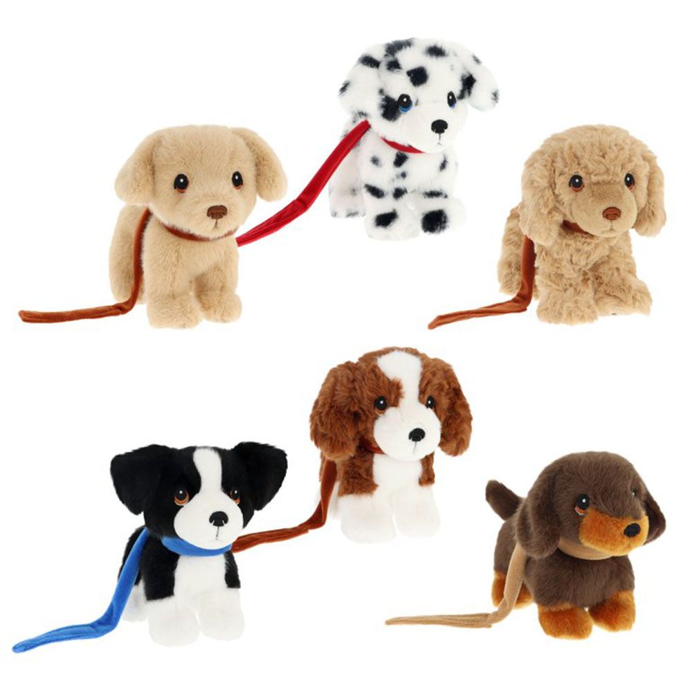 Екологична плюшена играчка, Куче на каишка, 14 см