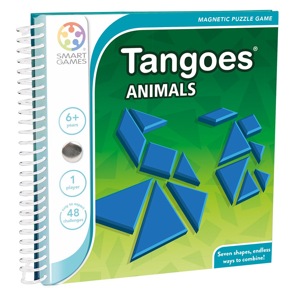 Magnetic travel games, Логическа магнитна книжка-игра, Танграм животни, Smartgames