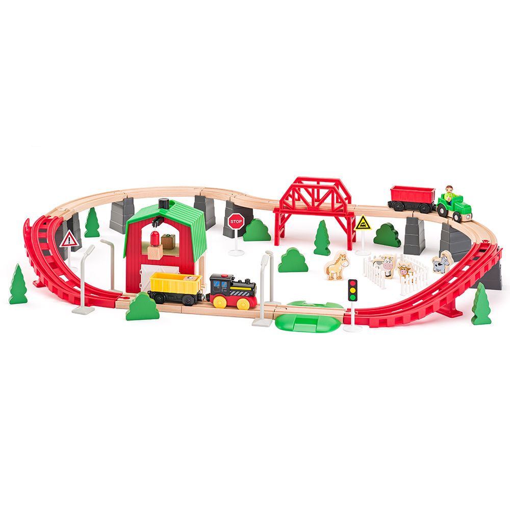 Дървено влакче с релси, Ферма, 60 части
