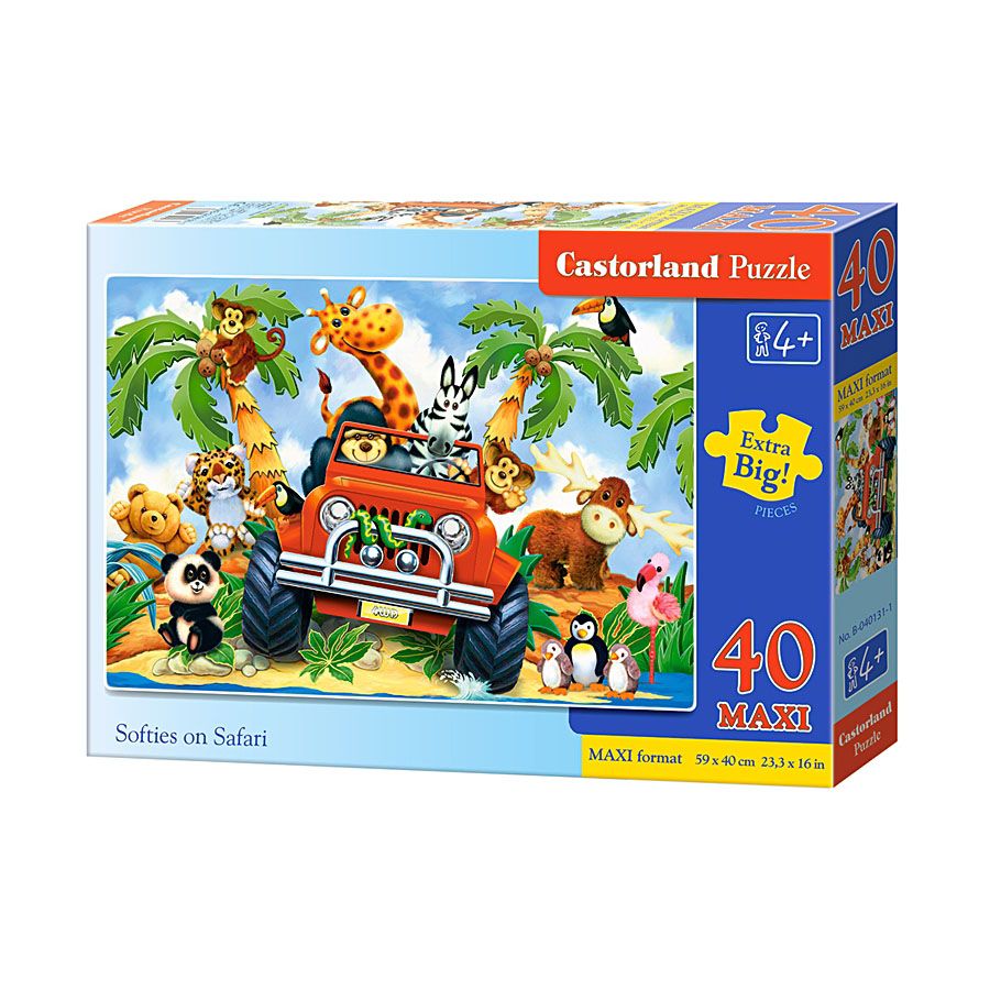 MAXI, На сафари, пъзел 40 части, Castorland