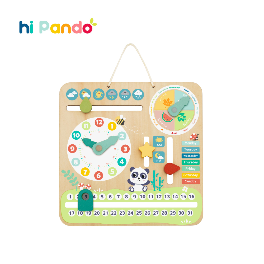 Hi Pando, Моят първи календар - дървена образователна играчка