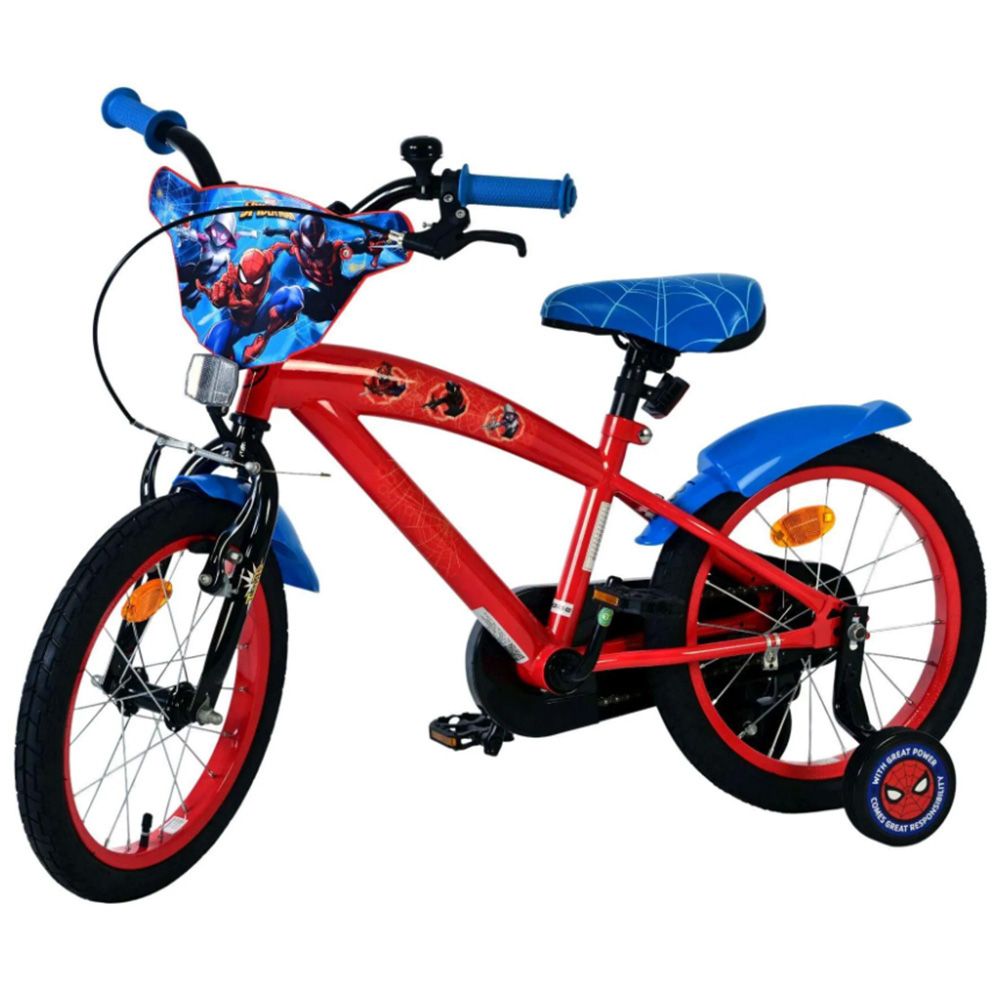 Детски велосипед с помощни колела, Marvel Spiderman, 16 инча
