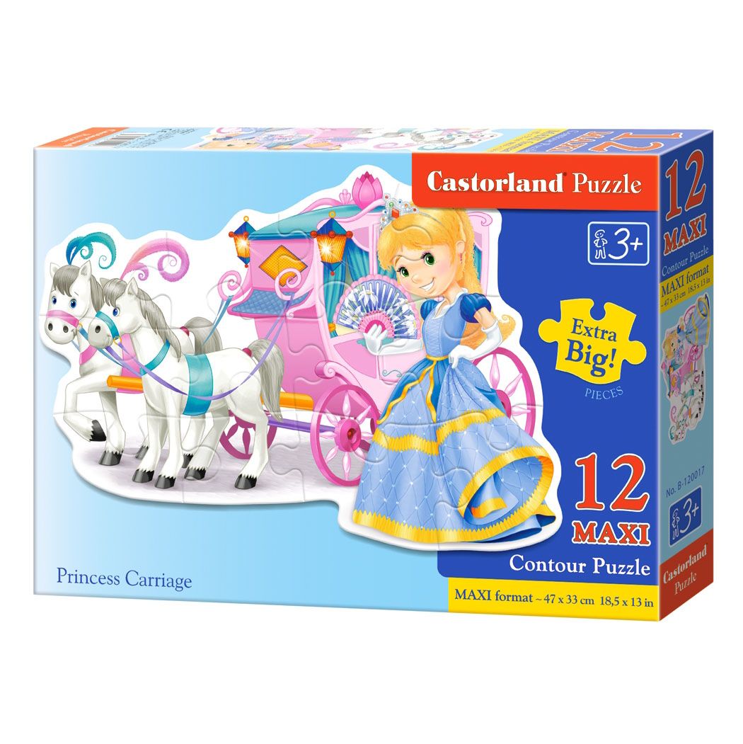 Castorland, Каляска на принцеса, пъзел MAXI, 12 части