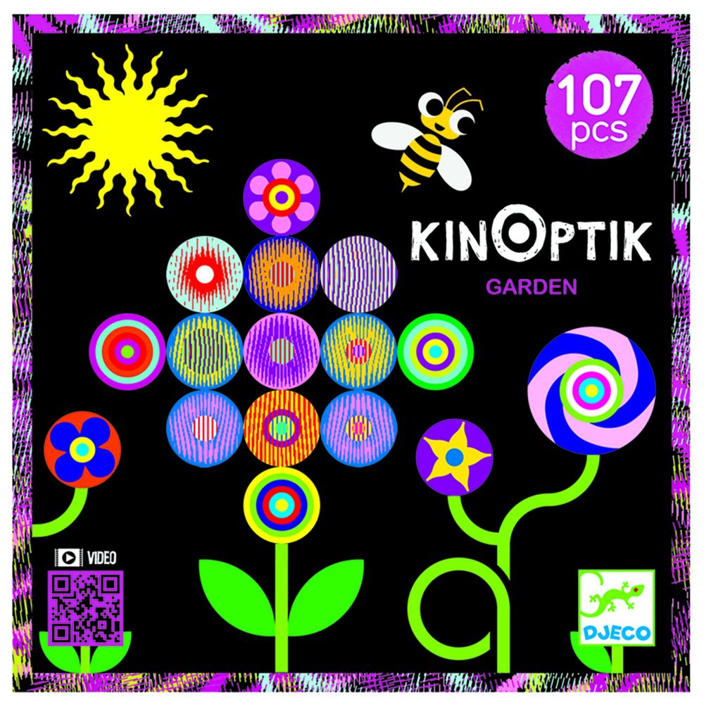 Kinoptik, Магнитен пъзел, Анимирани картини, Цветна градина, Djeco