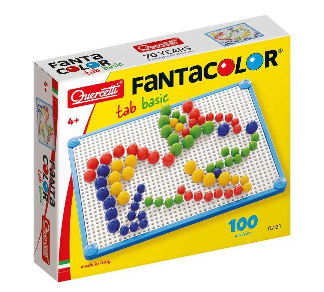 Quercetti, Мозайка FANTACOLOR BASIC, 100 части