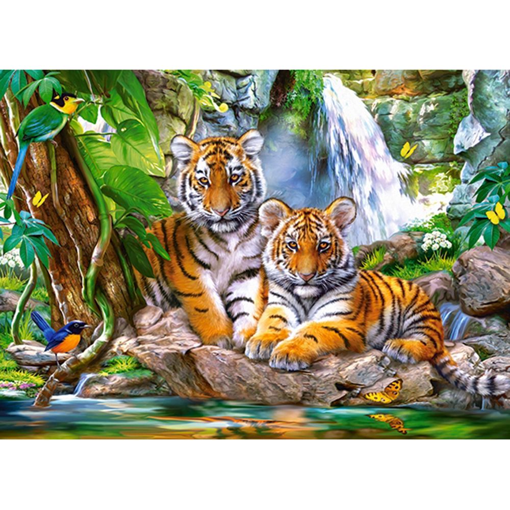 Тигри край водопада, пъзел 300 части