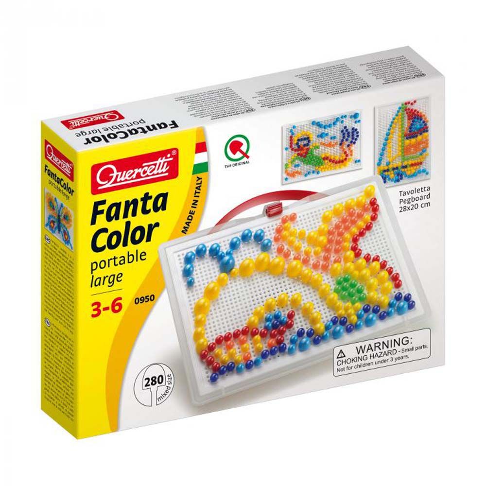 Quercetti, Мозайка FANTACOLOR PORTABLE LARGE, 280 части