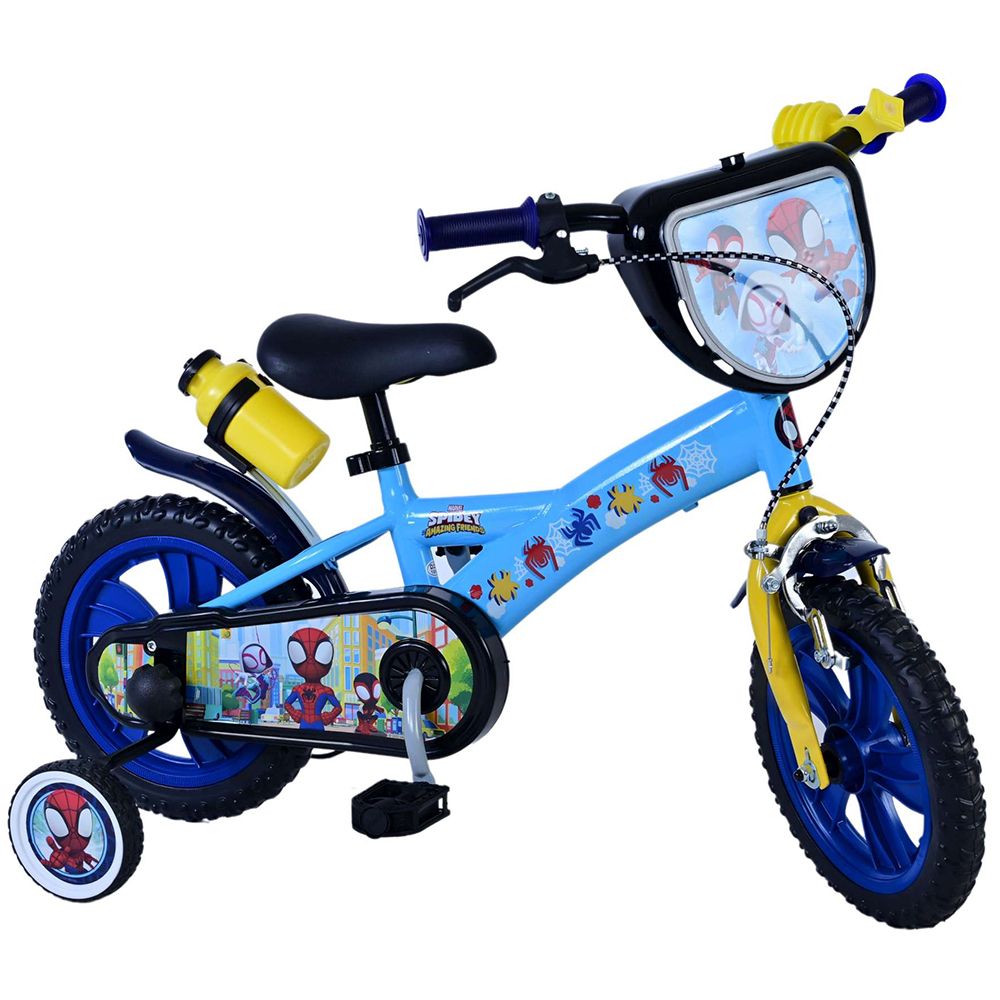 Детски велосипед с помощни колела, Spidey и приятели, 12 инча