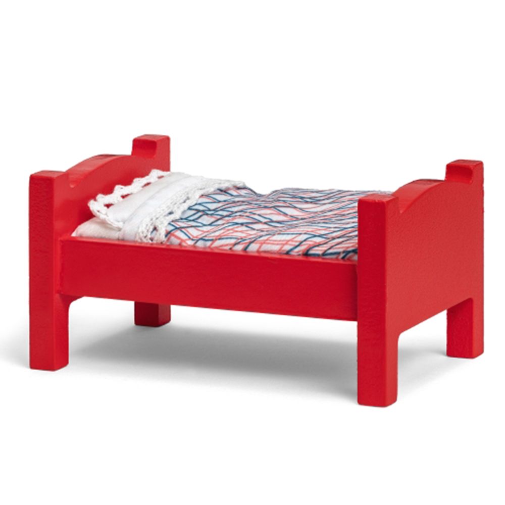 Дървени мебели за игра, Леглото и масата на Пипи
