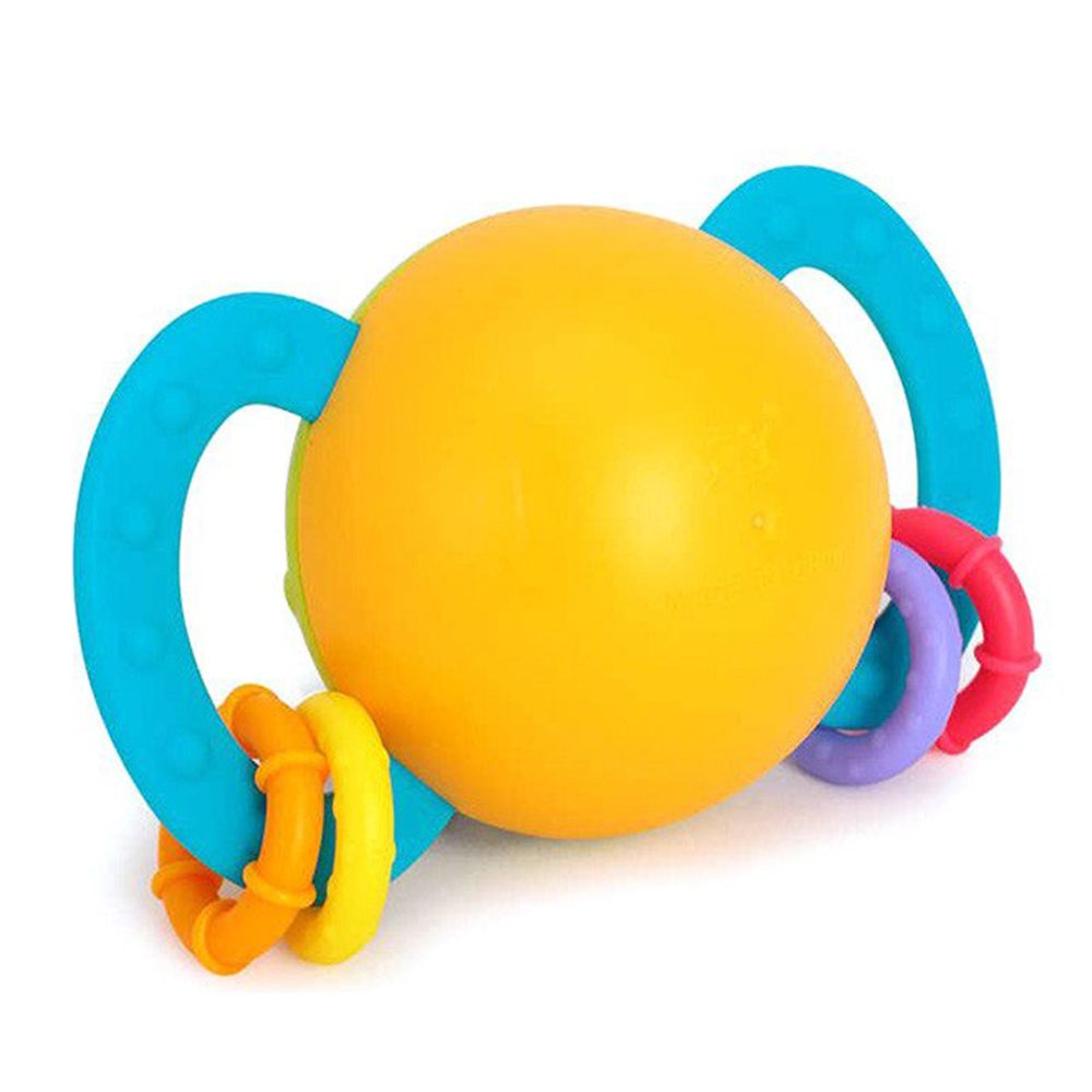 Бебешка дрънкалка и гризалка, с цветни топчета и халки