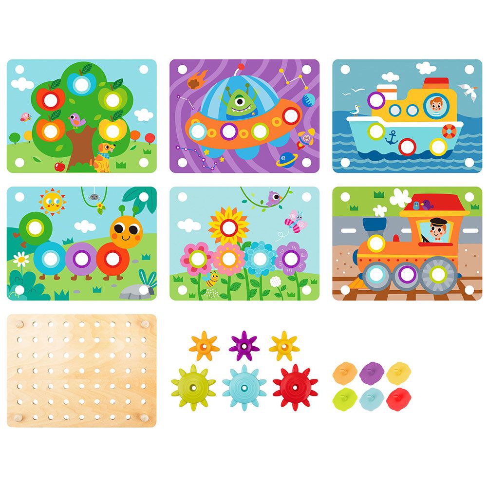 Дидактическа игра, Картини със зъбни колела