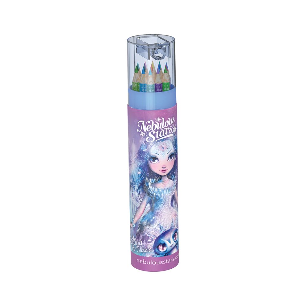 Цветни моливи с острилка и моливник