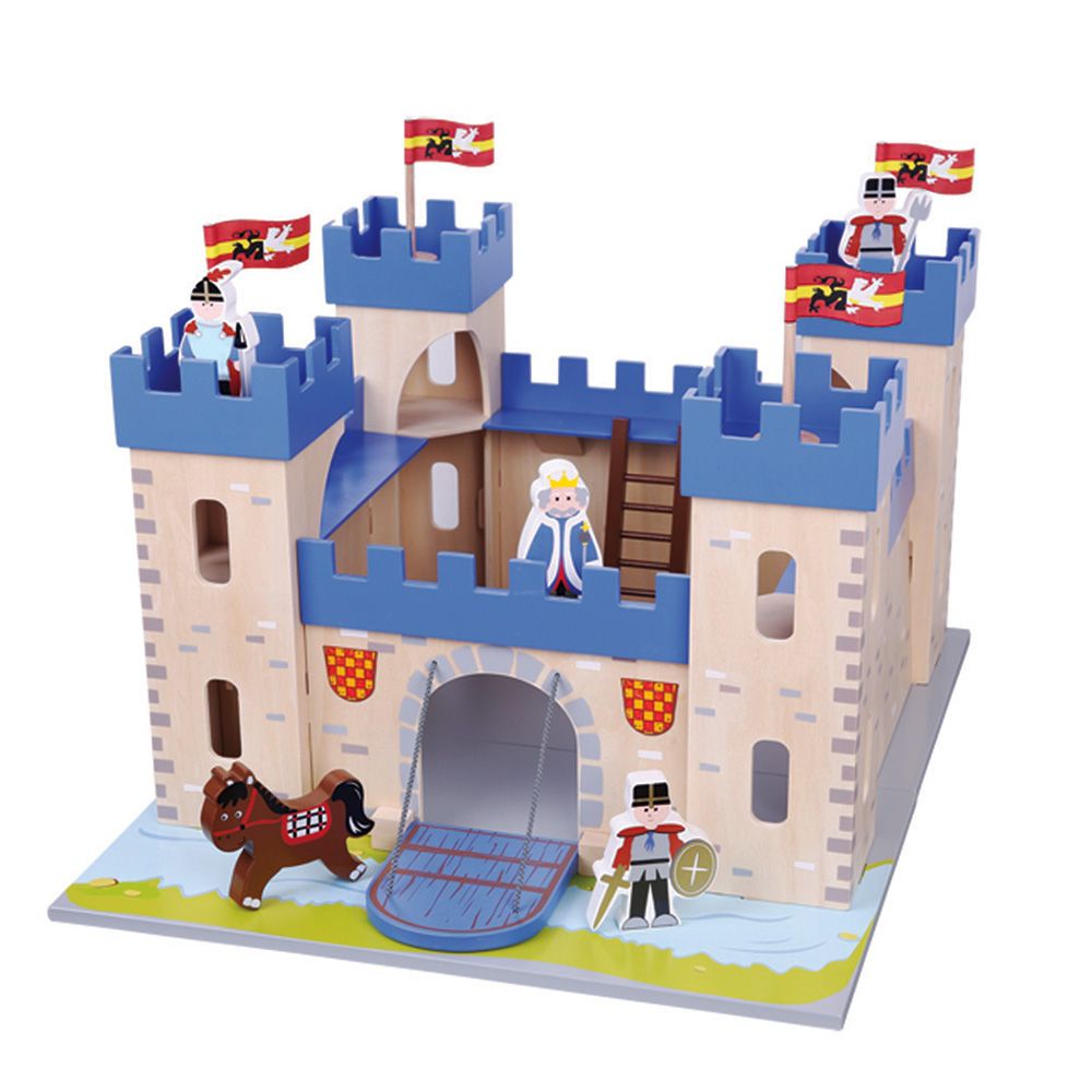 Lelin Toys, Дървен детски замък с аксесоари