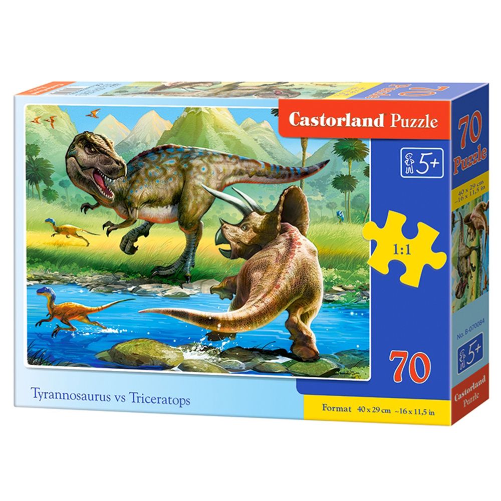 Castorland, Тиранозавър срещу Трицератор, пъзел 70 чаcти