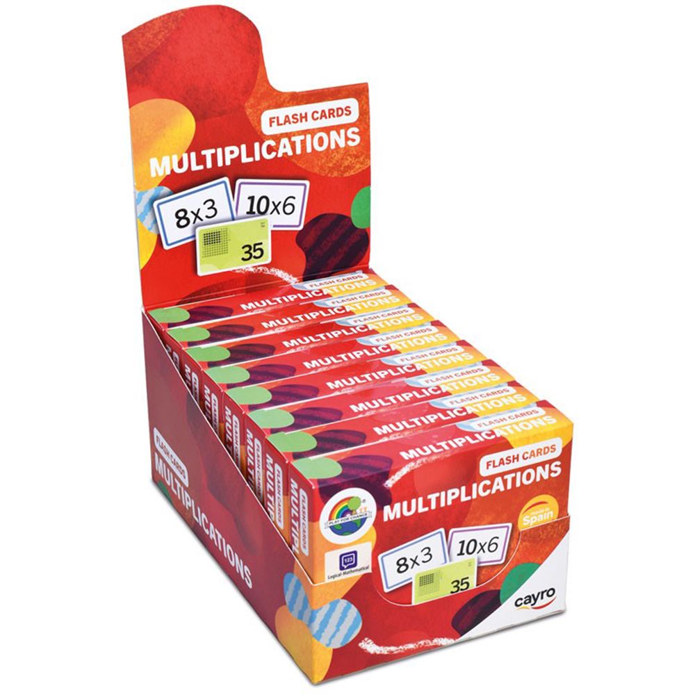 Флаш карти, Таблица за умножение