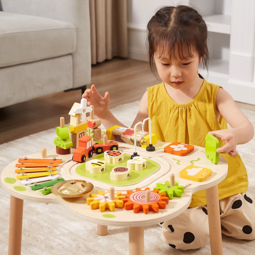 Дървена активна маса за игра