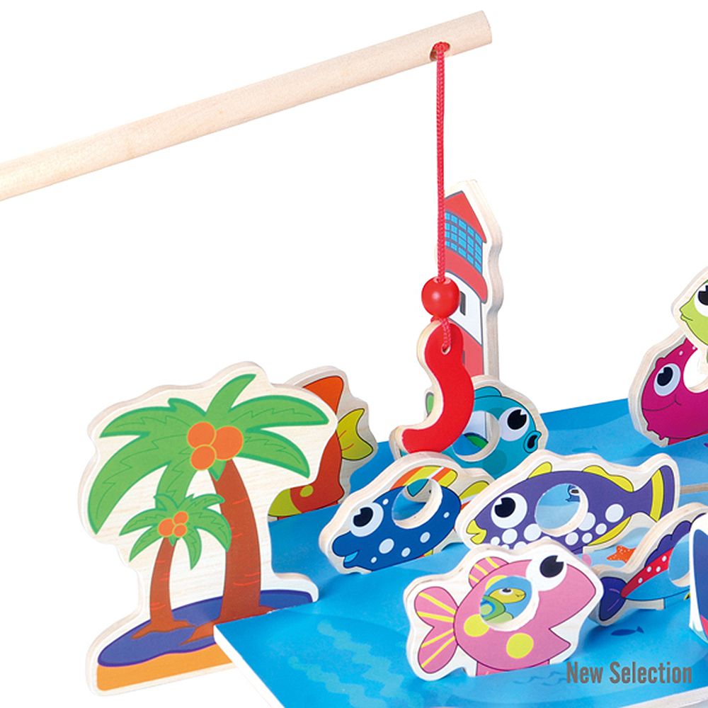 Дървен 3Д риболов с кукички