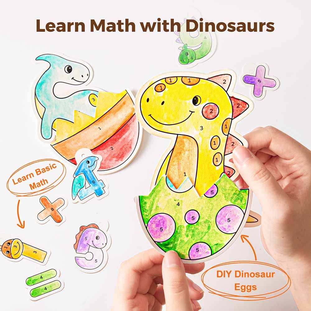 Книжка за оцветяване с водни бои, Приключения с динозаври