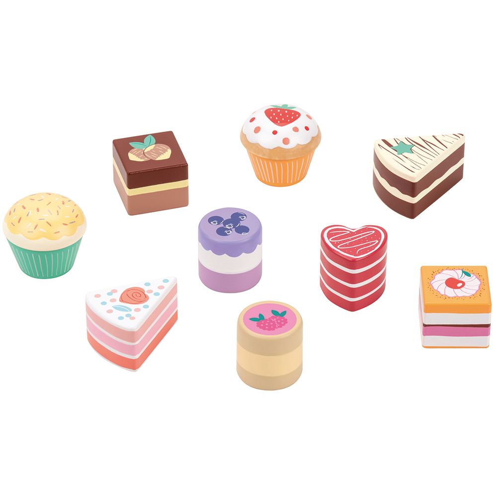 Комплект дървени кексчета