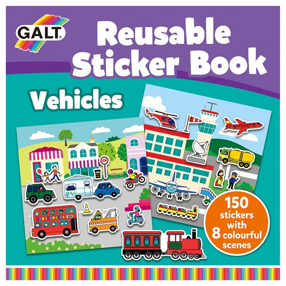Galt Toys, Превозните средства - книжка със стикери за многократна употреба