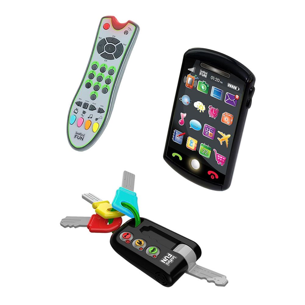 Детски смартфон, дистанционно за кола и дистанционно за ТВ, 3 в 1