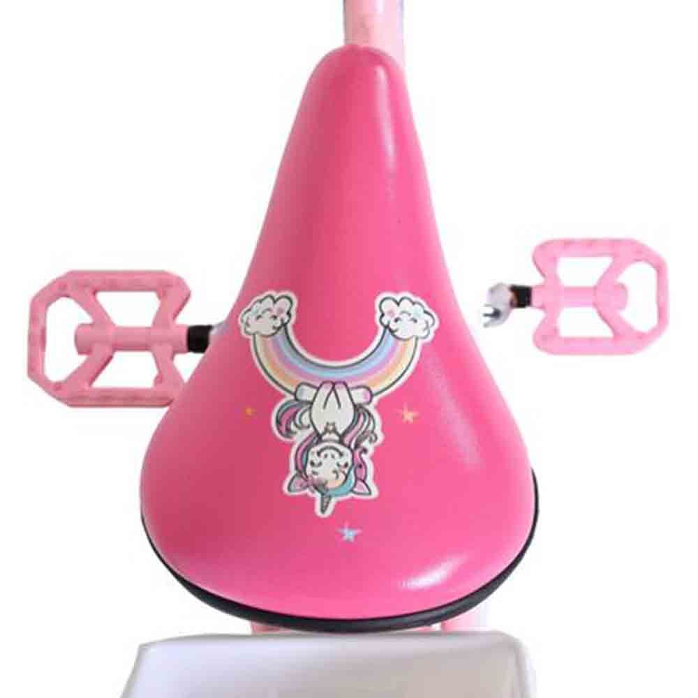 Детски велосипед с помощни колела, Volare Unicorn, 16 инча - розов